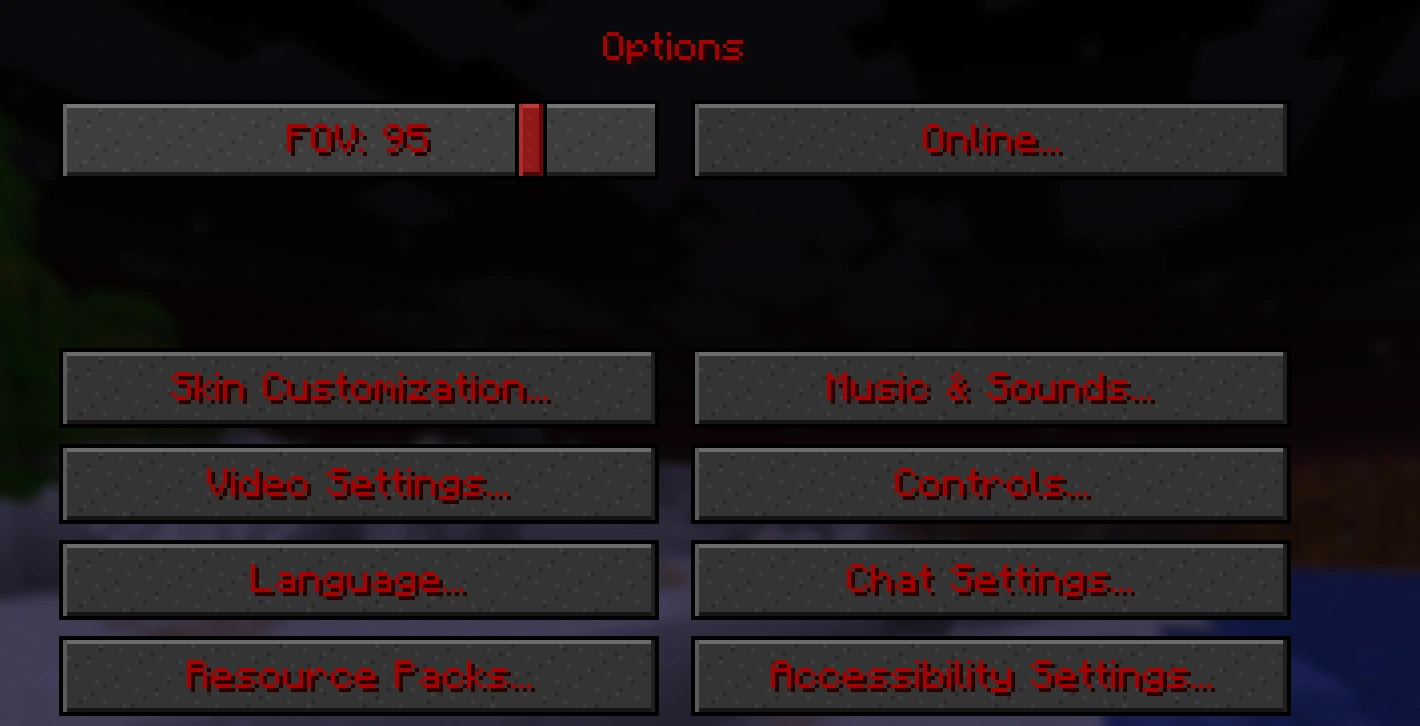 ButtonTheme and Text Colors options screen